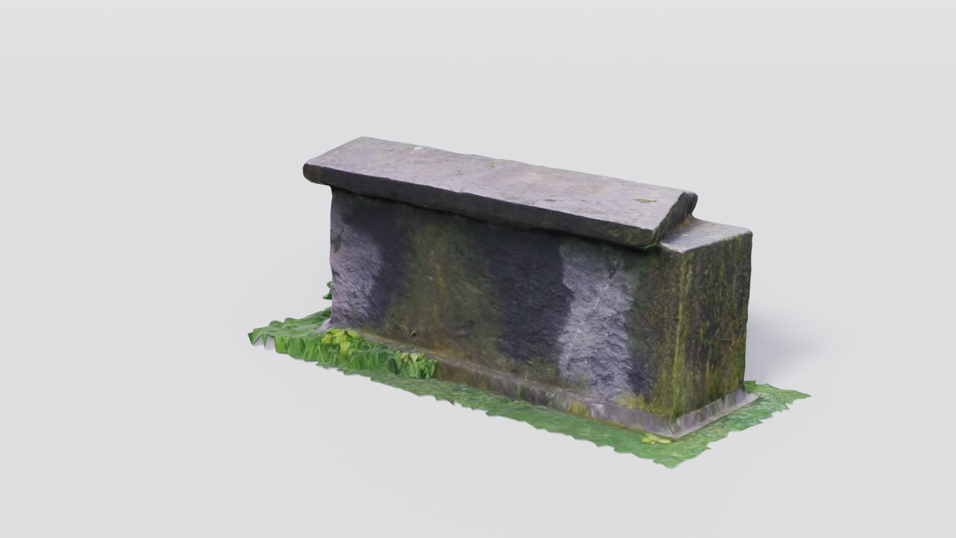 Historical stone grave and sarcophagus 3D model_4