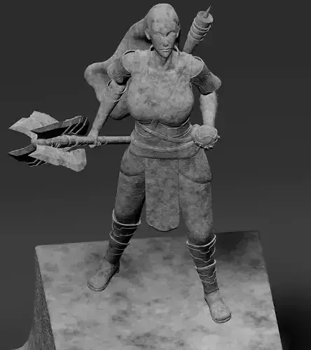 Female Battlemage Statue