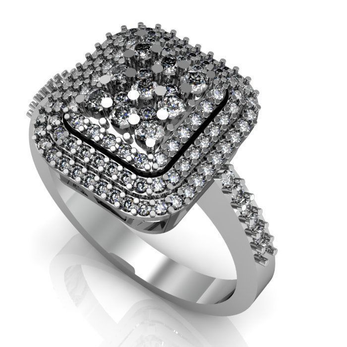 daimond ring 3D print model_1