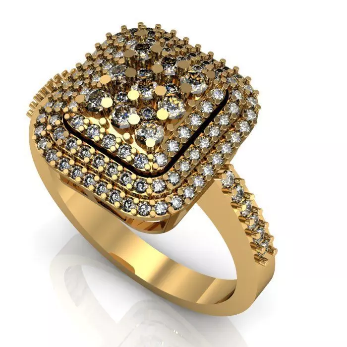 daimond ring 3D print model_0