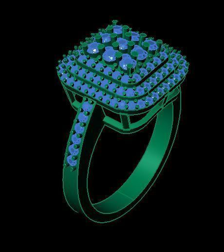 daimond ring 3D print model_5