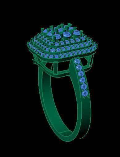 daimond ring 3D print model_6