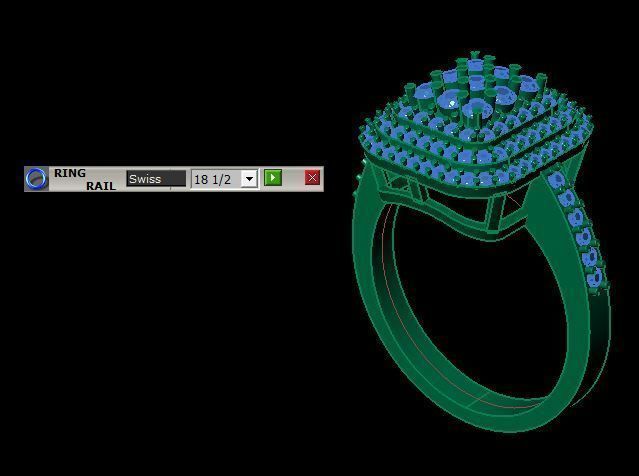 daimond ring 3D print model_11