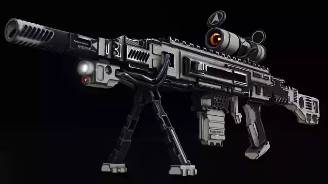 Sci-fi Gun Free 3D model