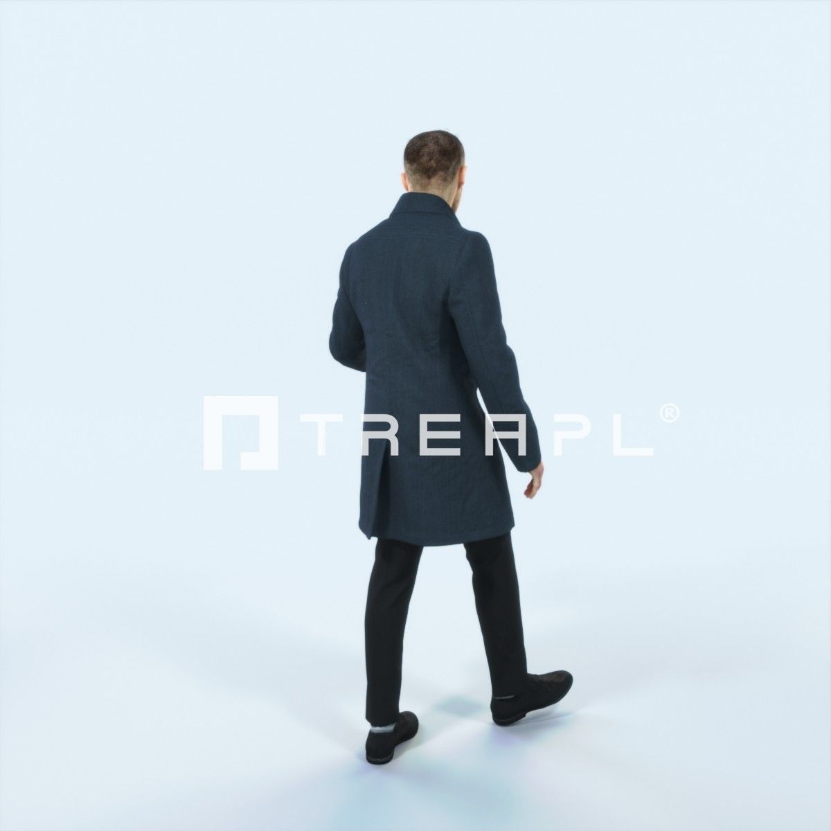 Master 10K Couple walking Business Man Low-poly 3D model_3