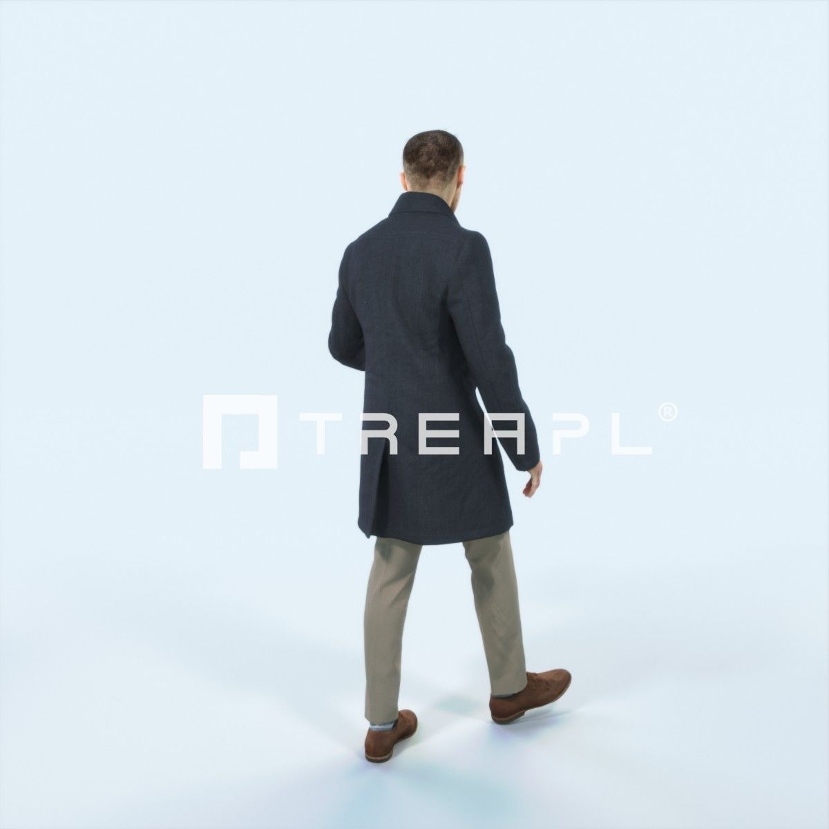 Master 10J Couple walking Business Man Low-poly 3D model_3