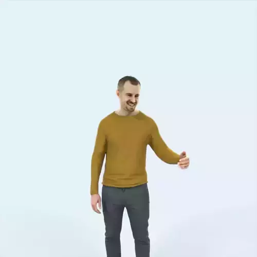 Master 17K Couple Listening Casual Man