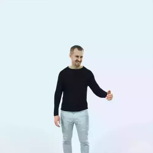 Master 17C Couple Listening Casual Man