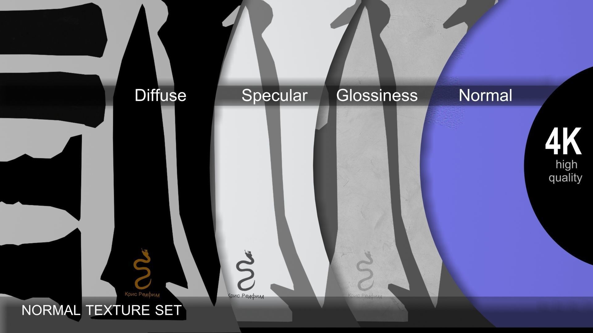 Knife Low-poly 3D model_17