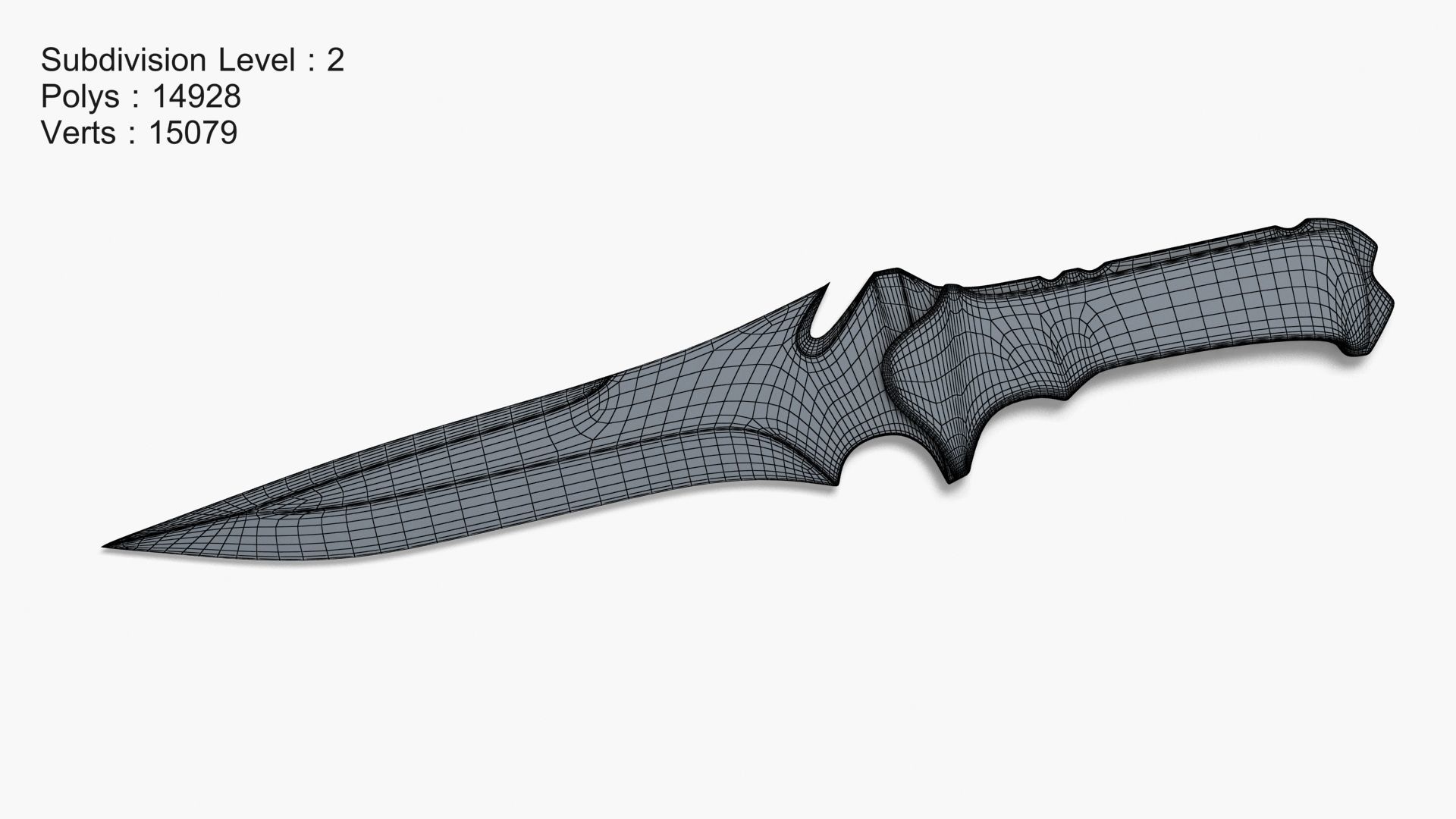 Knife Low-poly 3D model_21