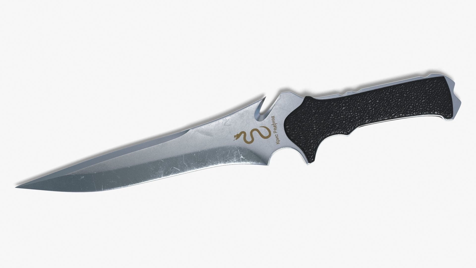 Knife Low-poly 3D model_6
