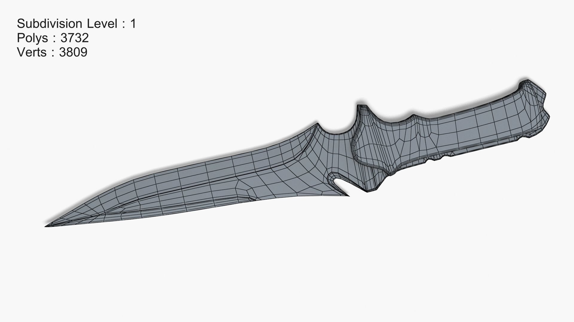 Knife Low-poly 3D model_23