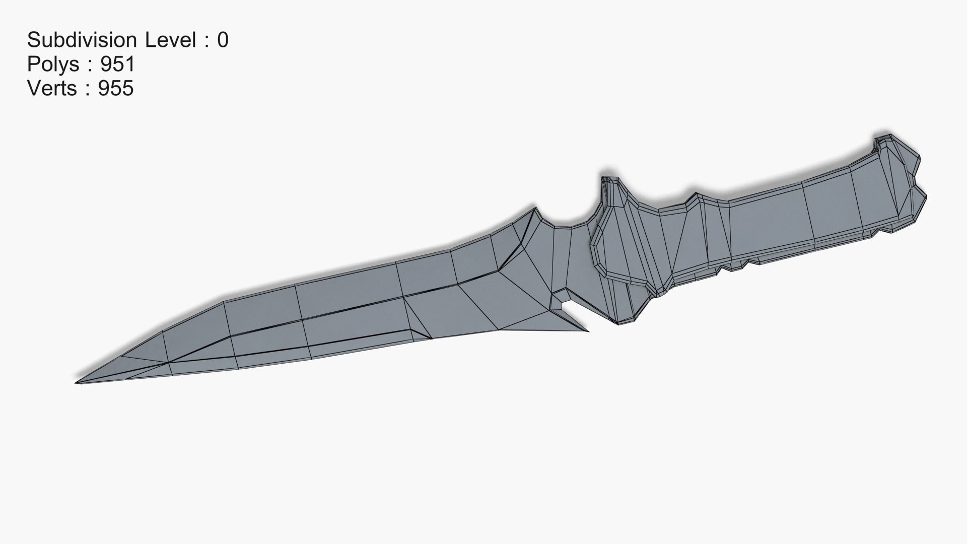 Knife Low-poly 3D model_22