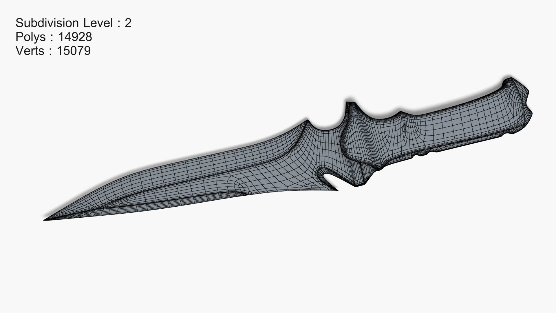 Knife Low-poly 3D model_24
