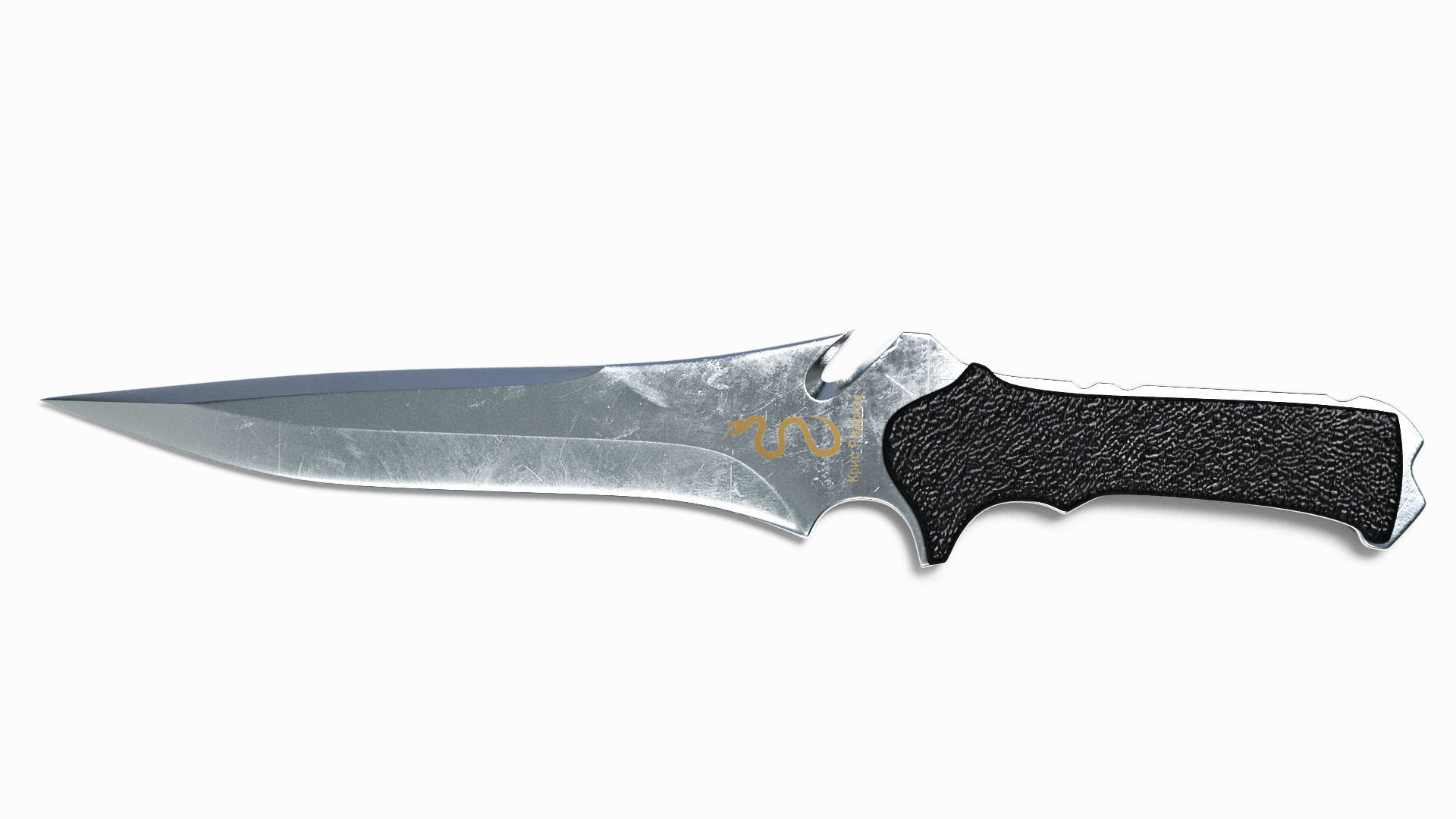Knife Low-poly 3D model_16