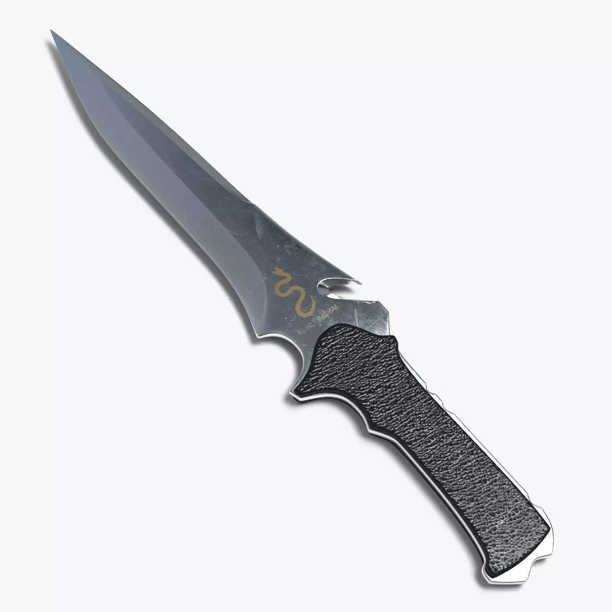 Knife Low-poly 3D model_0
