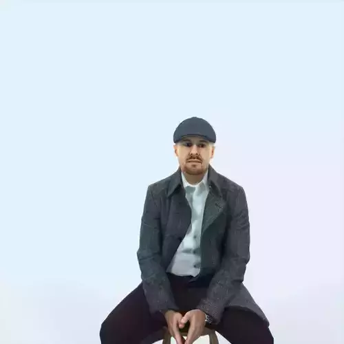 Master 19J Listening Sitting Business Man Low-poly 3D model