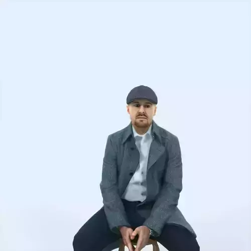Master 19I Listening Sitting Business Man Low-poly 3D model
