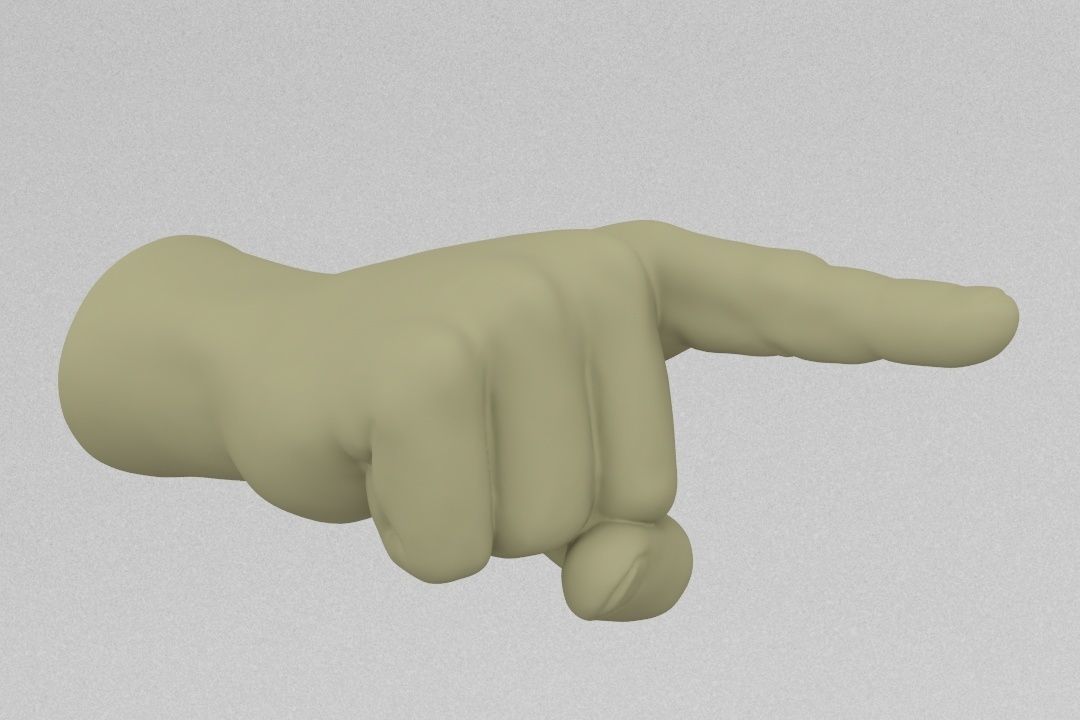 Hand with finger 3D model 3D printable | CGTrader