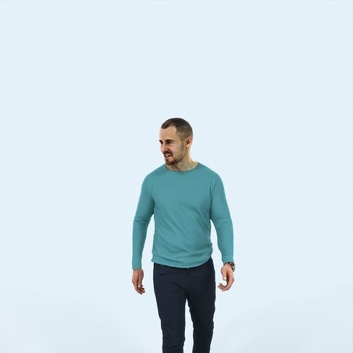Master 20K Listening walking Casual Man Low-poly 3D model