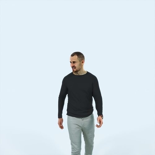 Master 20D Listening walking Casual Man Low-poly 3D model