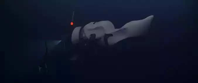 Ocean Gate Titan submarine implosion animation Low-poly 3D model