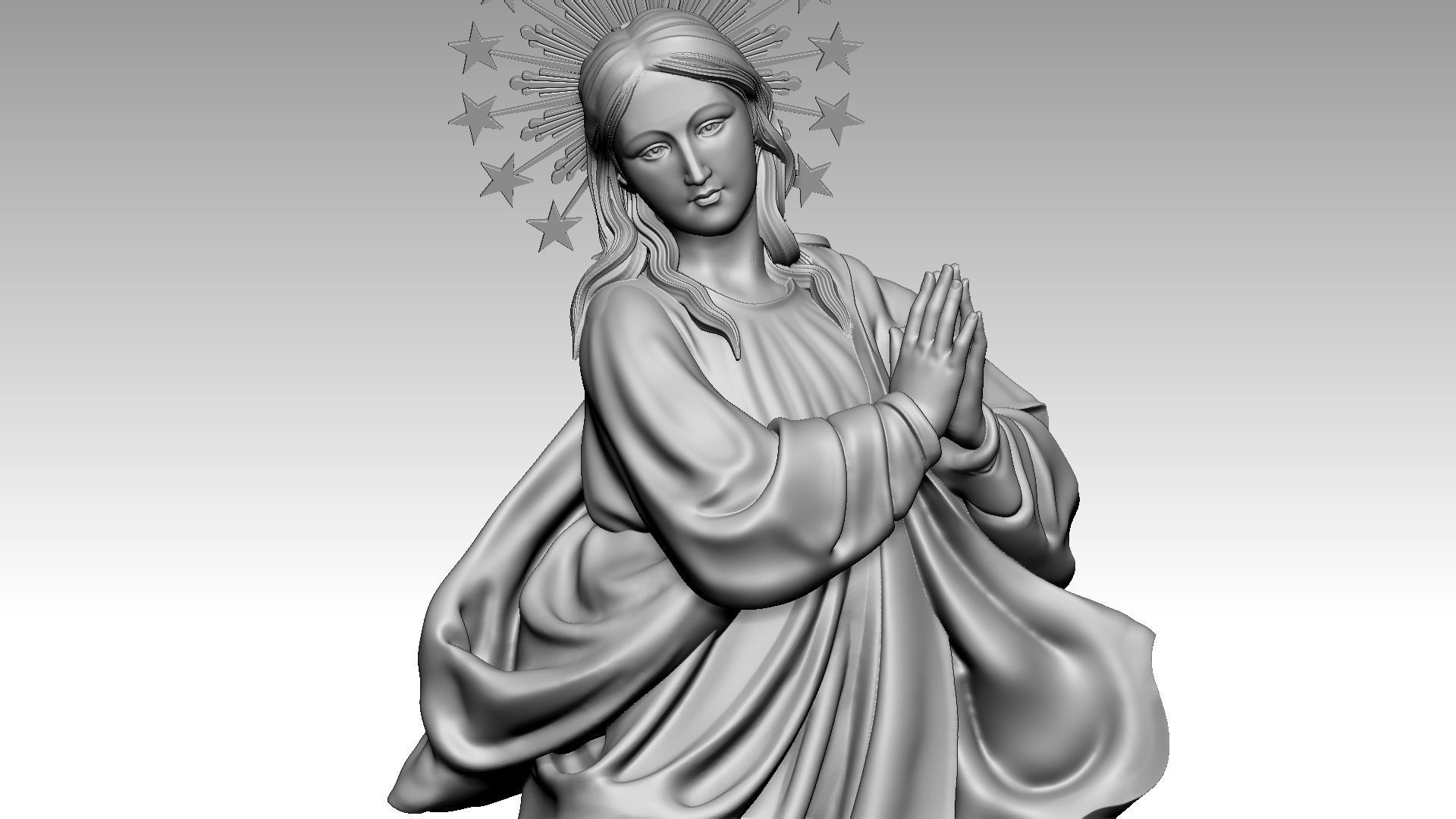 Immaculate Mary - Immaculate Mother - Virgin Mary 3D print model_9
