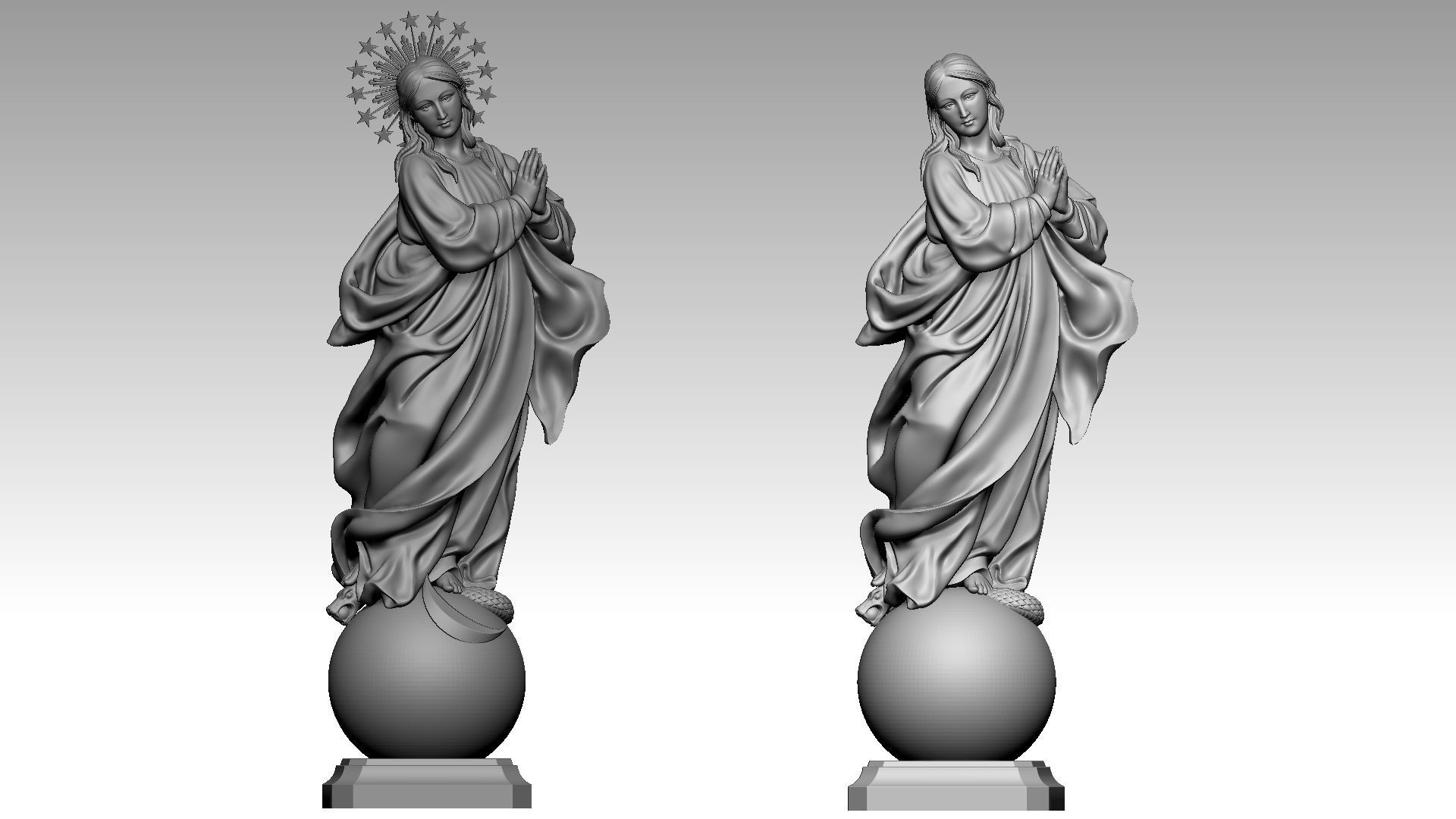 Immaculate Mary - Immaculate Mother - Virgin Mary 3D print model_8