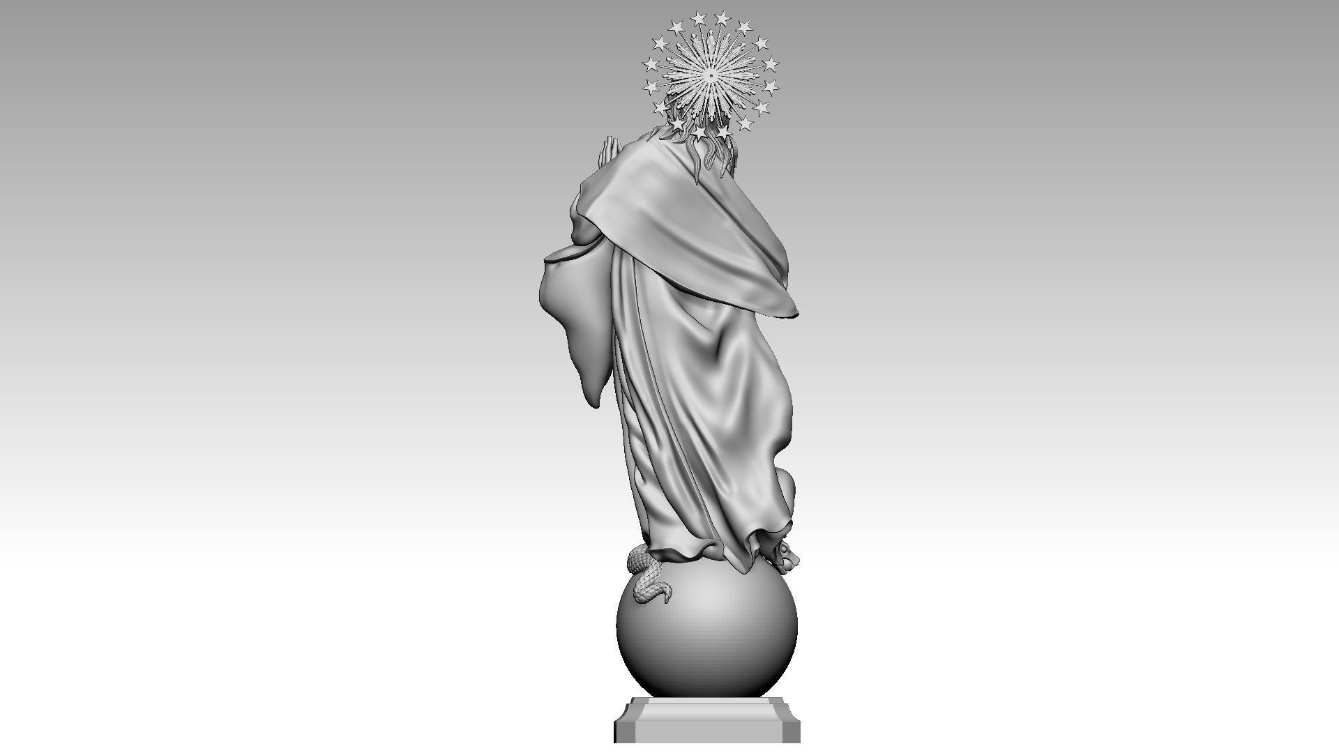 Immaculate Mary - Immaculate Mother - Virgin Mary 3D print model_4