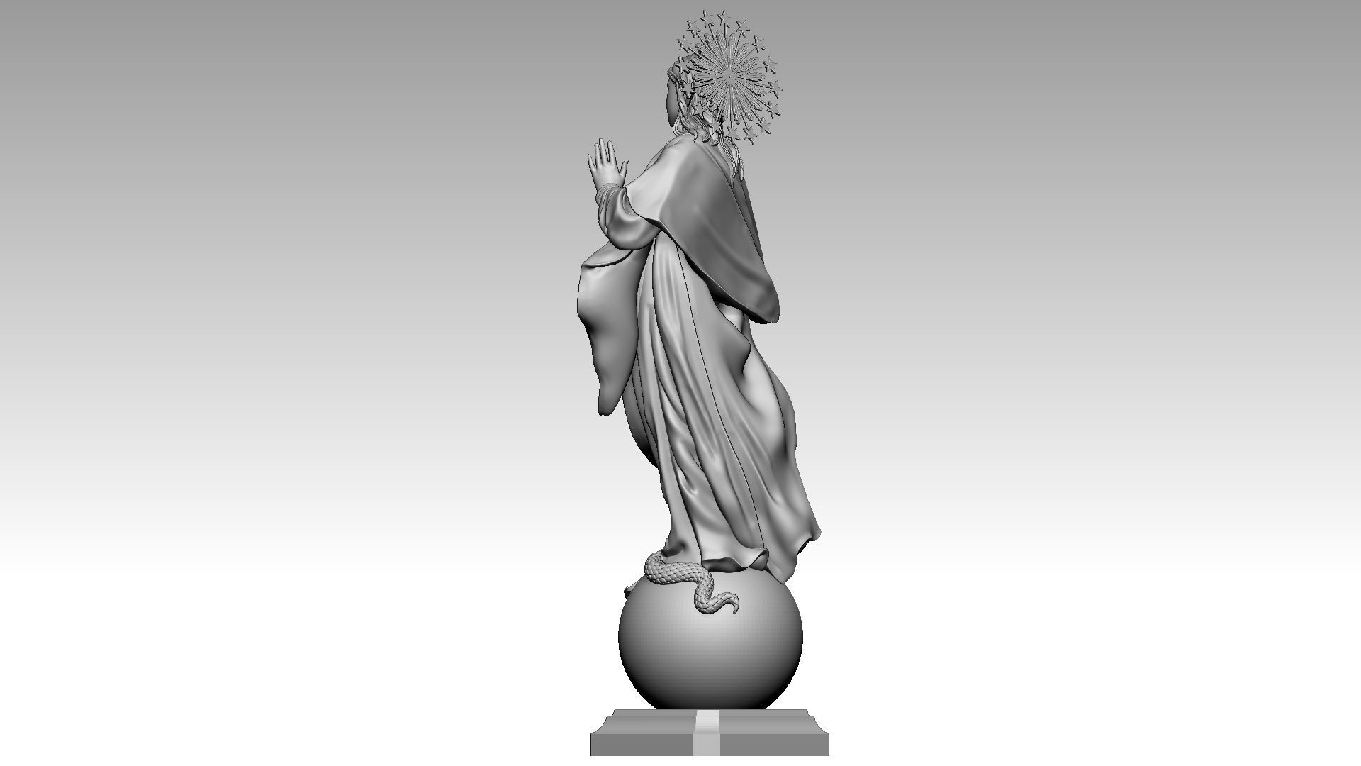 Immaculate Mary - Immaculate Mother - Virgin Mary 3D print model_3
