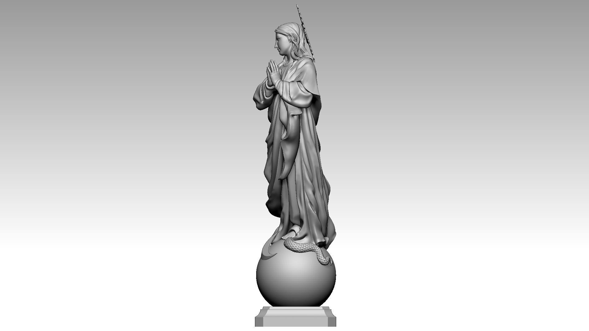 Immaculate Mary - Immaculate Mother - Virgin Mary 3D print model_2