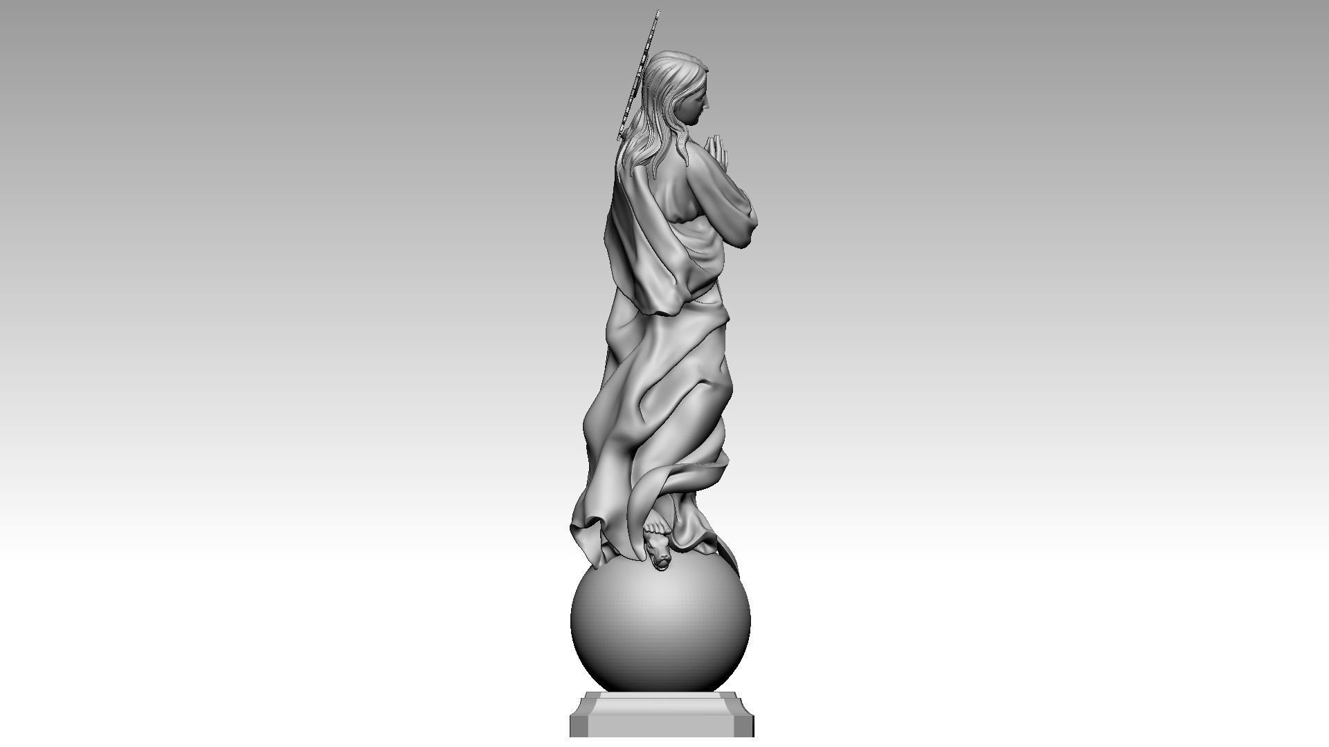 Immaculate Mary - Immaculate Mother - Virgin Mary 3D print model_6