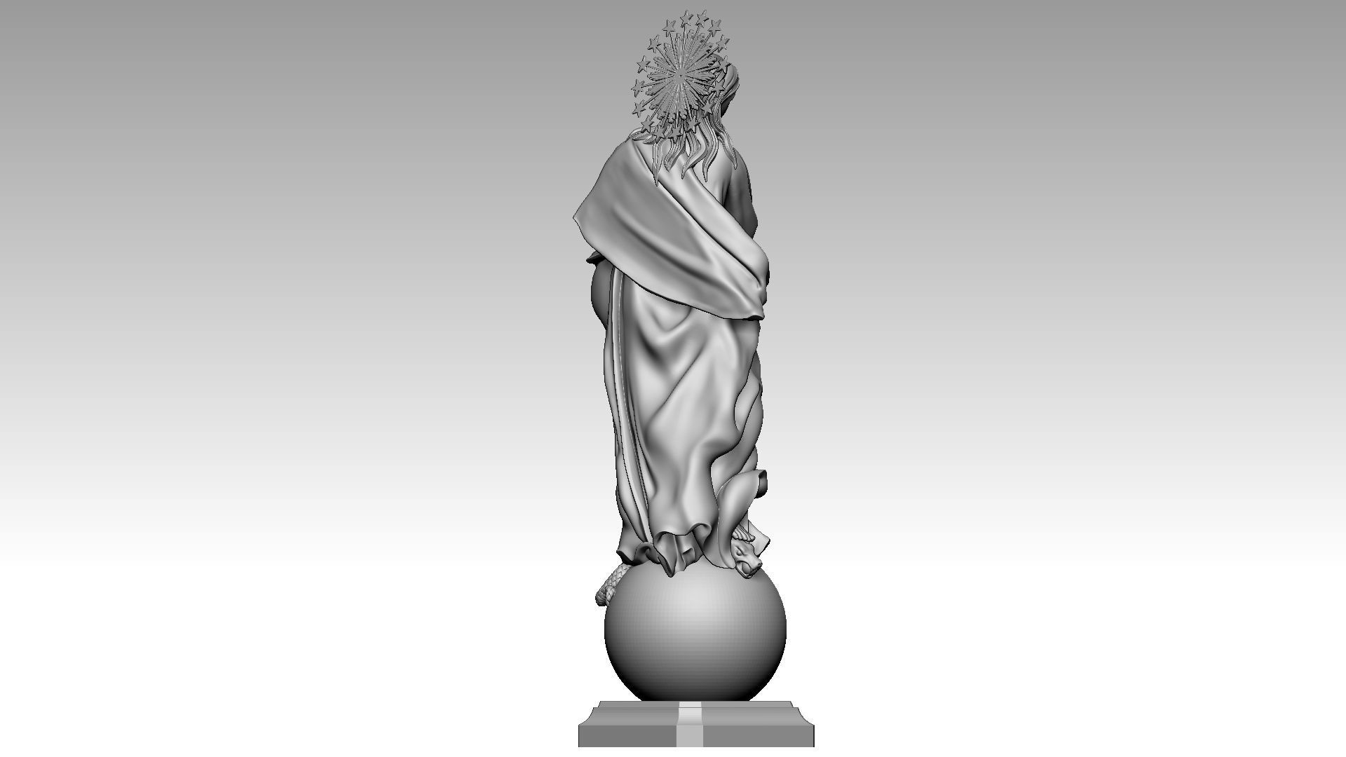 Immaculate Mary - Immaculate Mother - Virgin Mary 3D print model_5