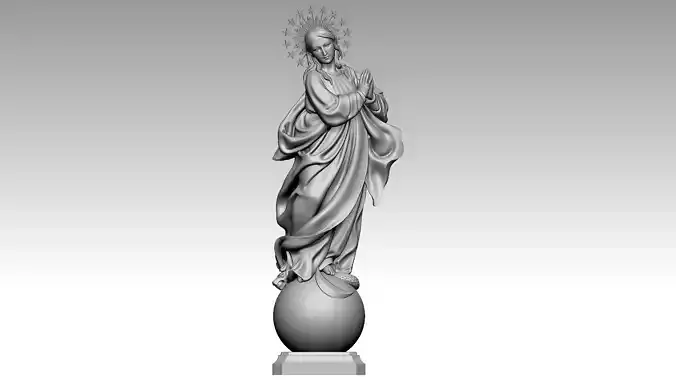 Immaculate Mary - Immaculate Mother - Virgin Mary 3D print model
