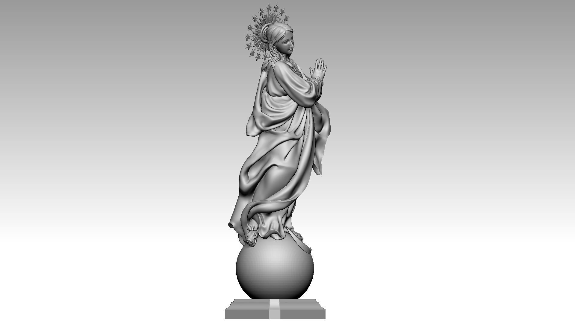 Immaculate Mary - Immaculate Mother - Virgin Mary 3D print model_7