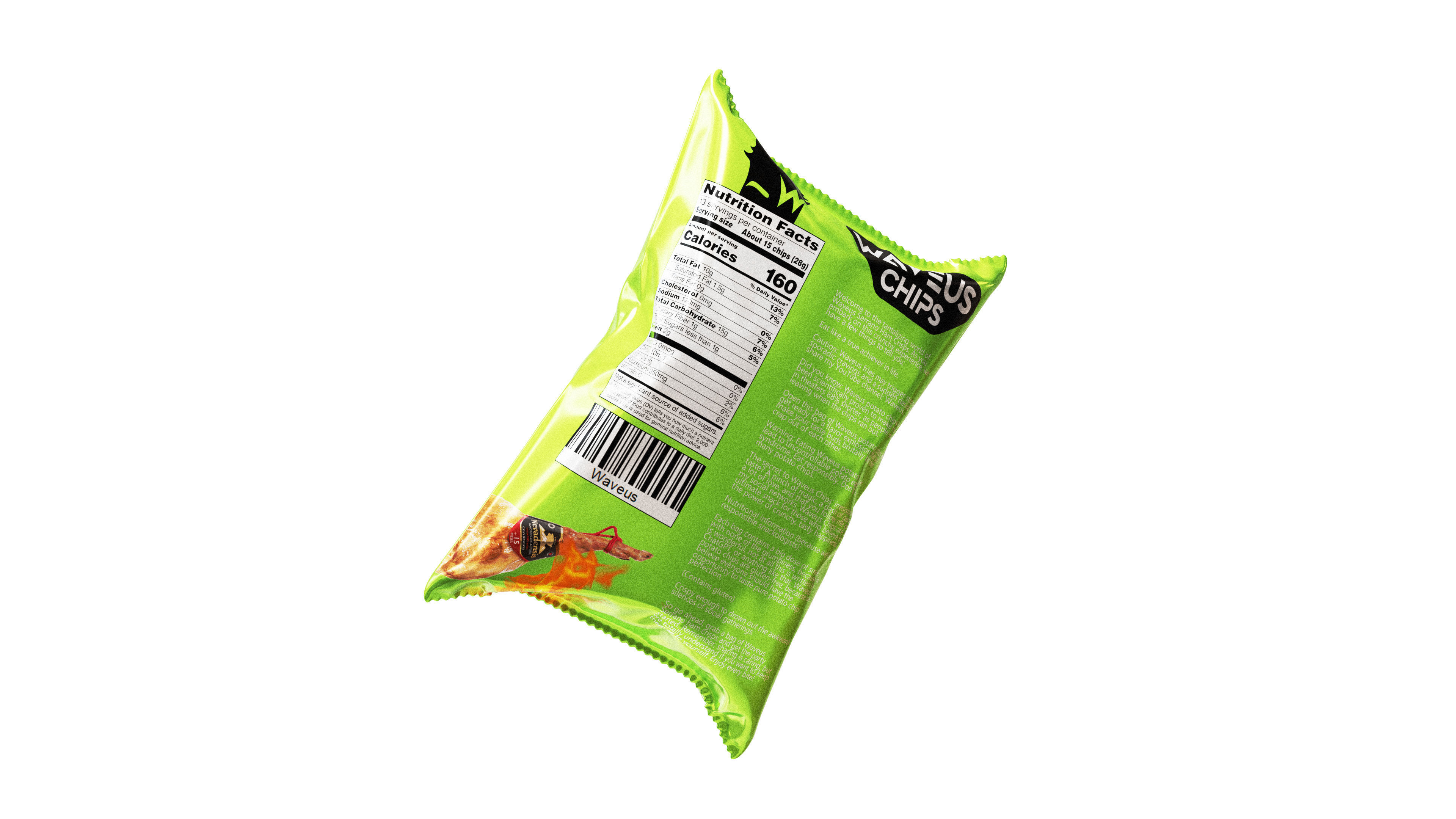 Chips Bag 3D model_6