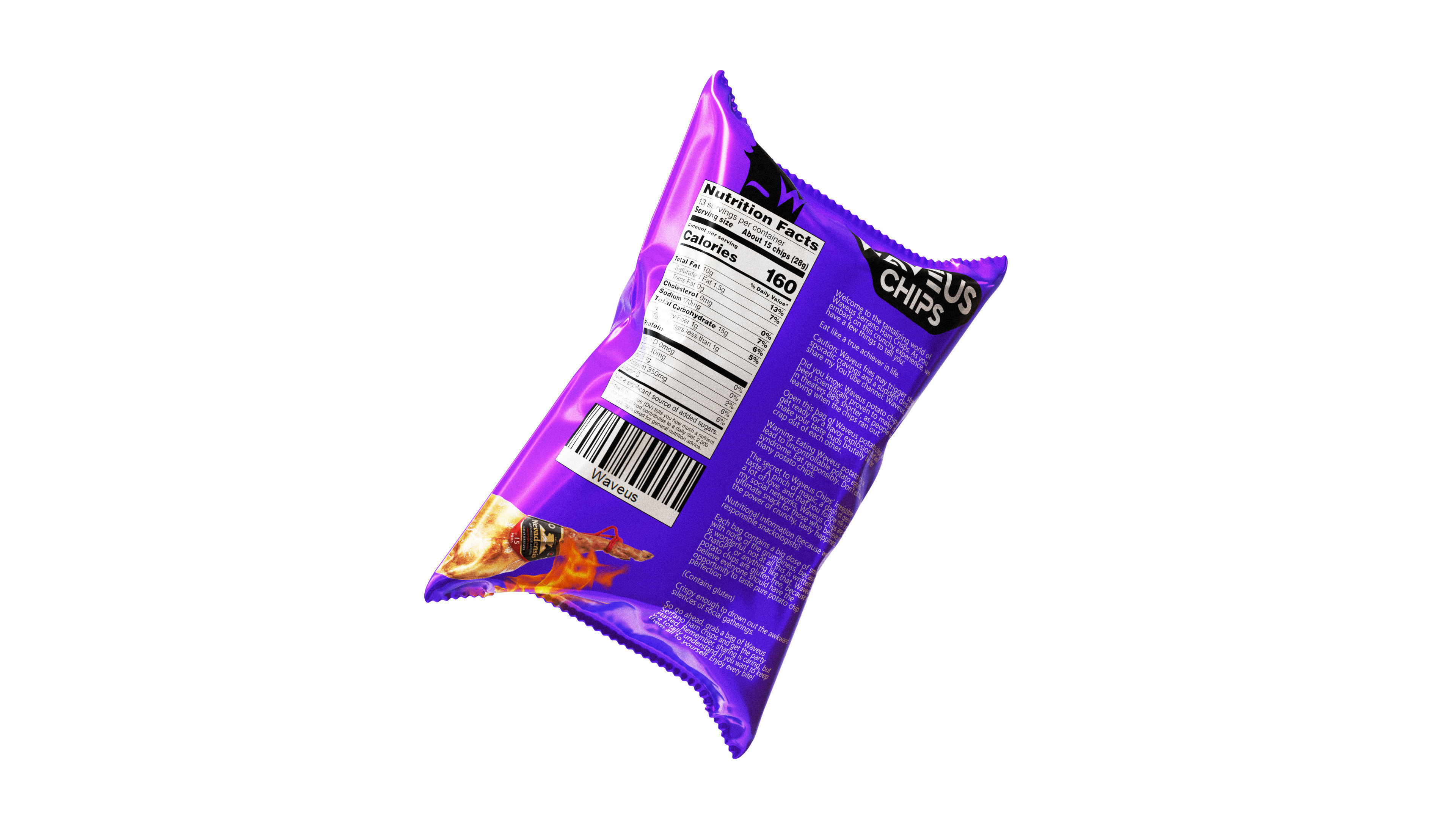 Chips Bag 3D model_10