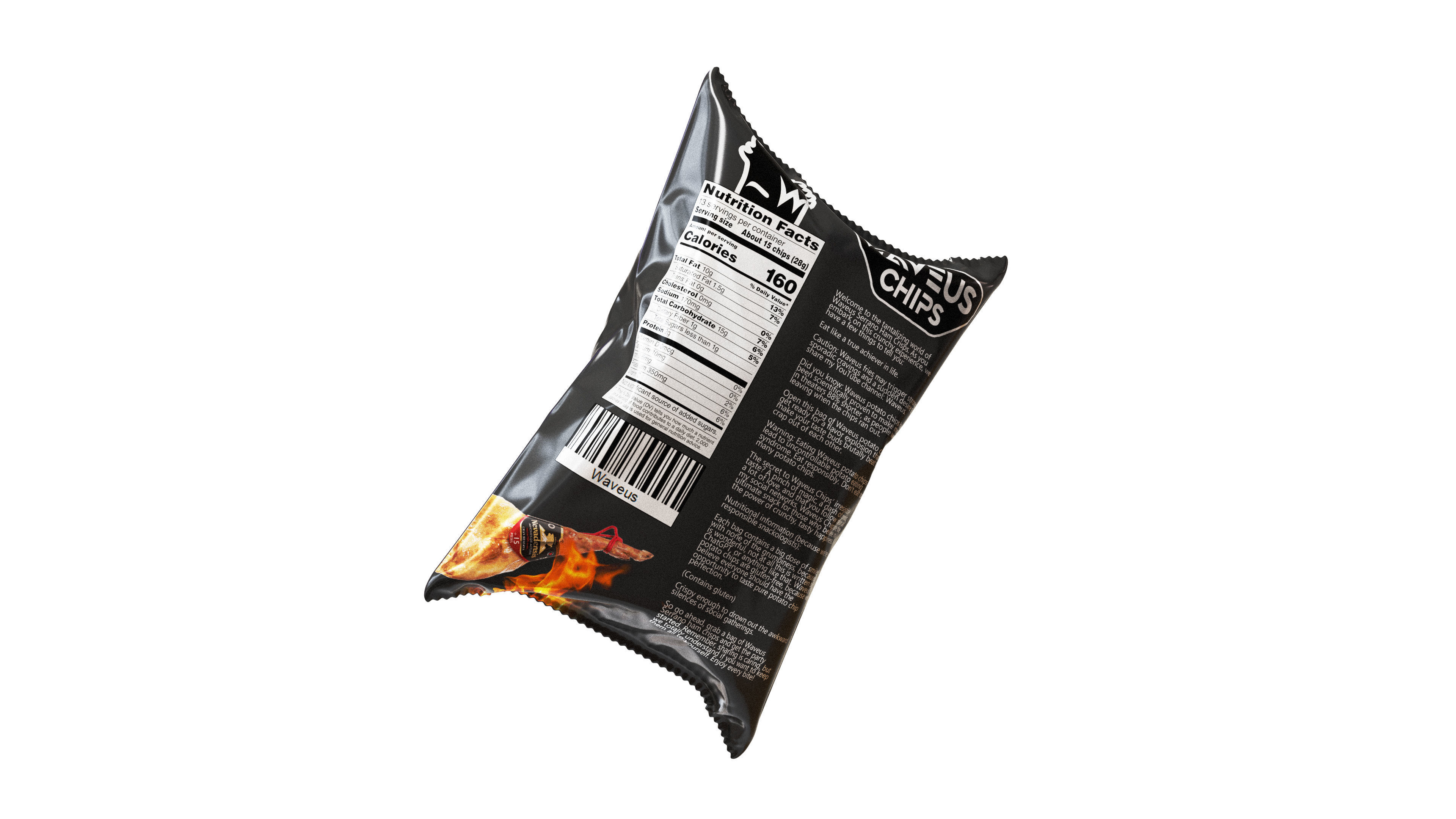 Chips Bag 3D model_14