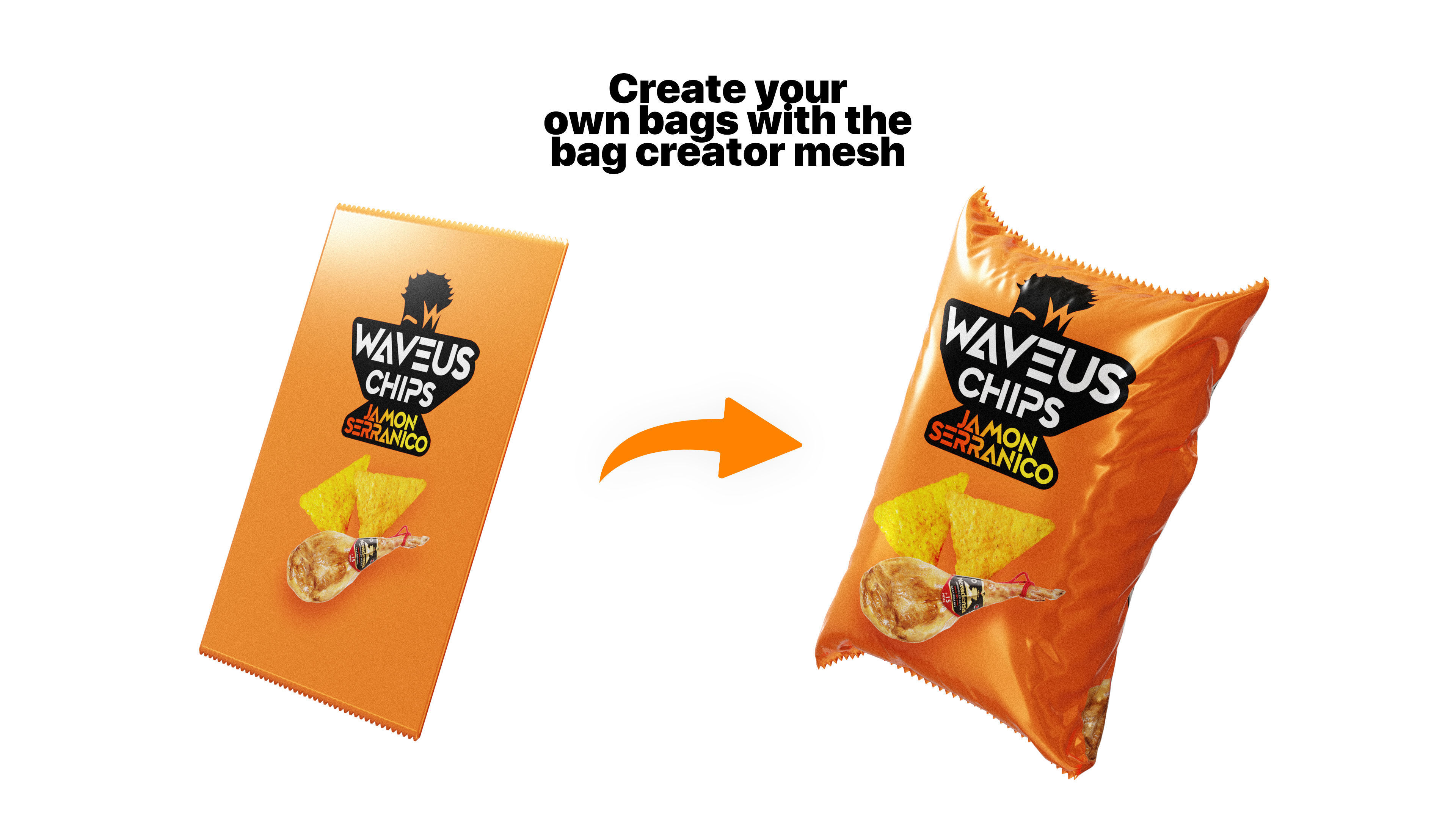 Chips Bag 3D model_16