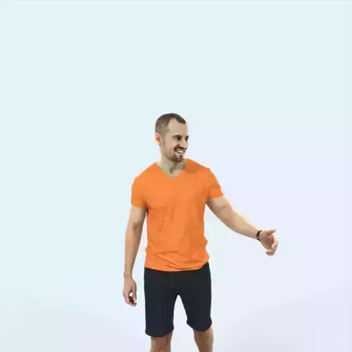 Master 24L Explaining Couple Summer walking Casual Man