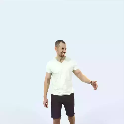 Master 24J Explaining Couple Summer walking Casual Man