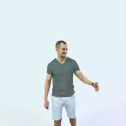 Master 24I Explaining Couple Summer walking Casual Man