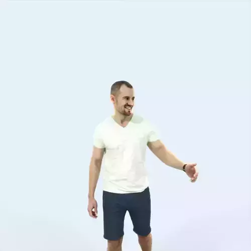 Master 24H Explaining Couple Summer walking Casual Man