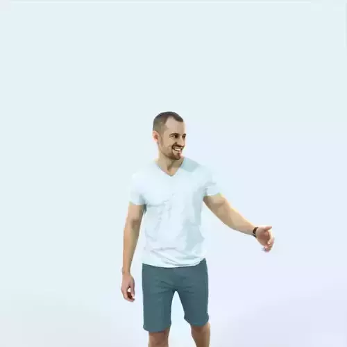 Master 24E Explaining Couple Summer walking Casual Man