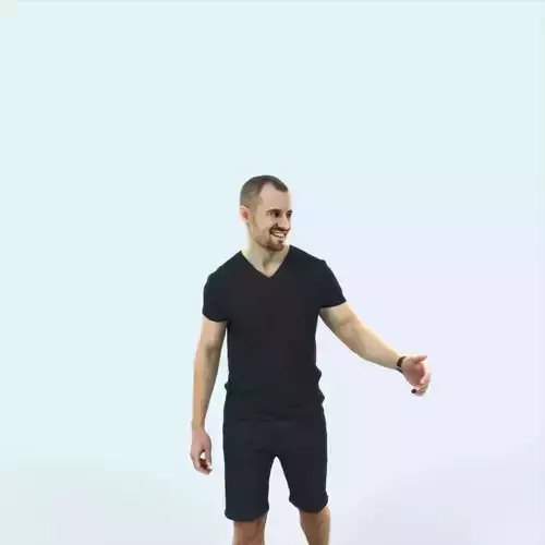 Master 24B Explaining Couple Summer walking Casual Man