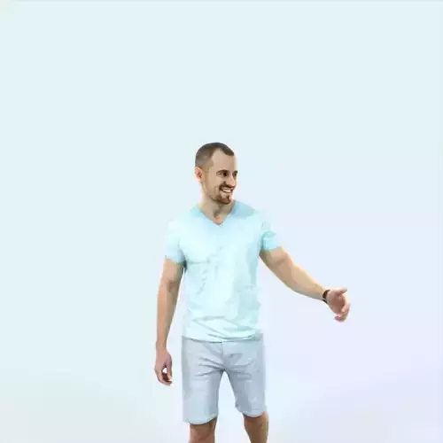 Master 24A Explaining Couple Summer walking Casual Man