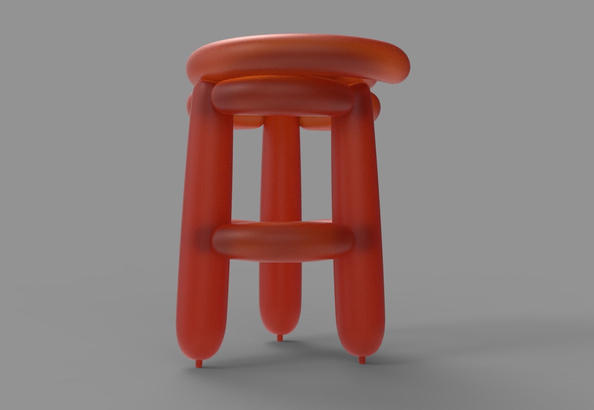 Blowing Stool 3D model_2