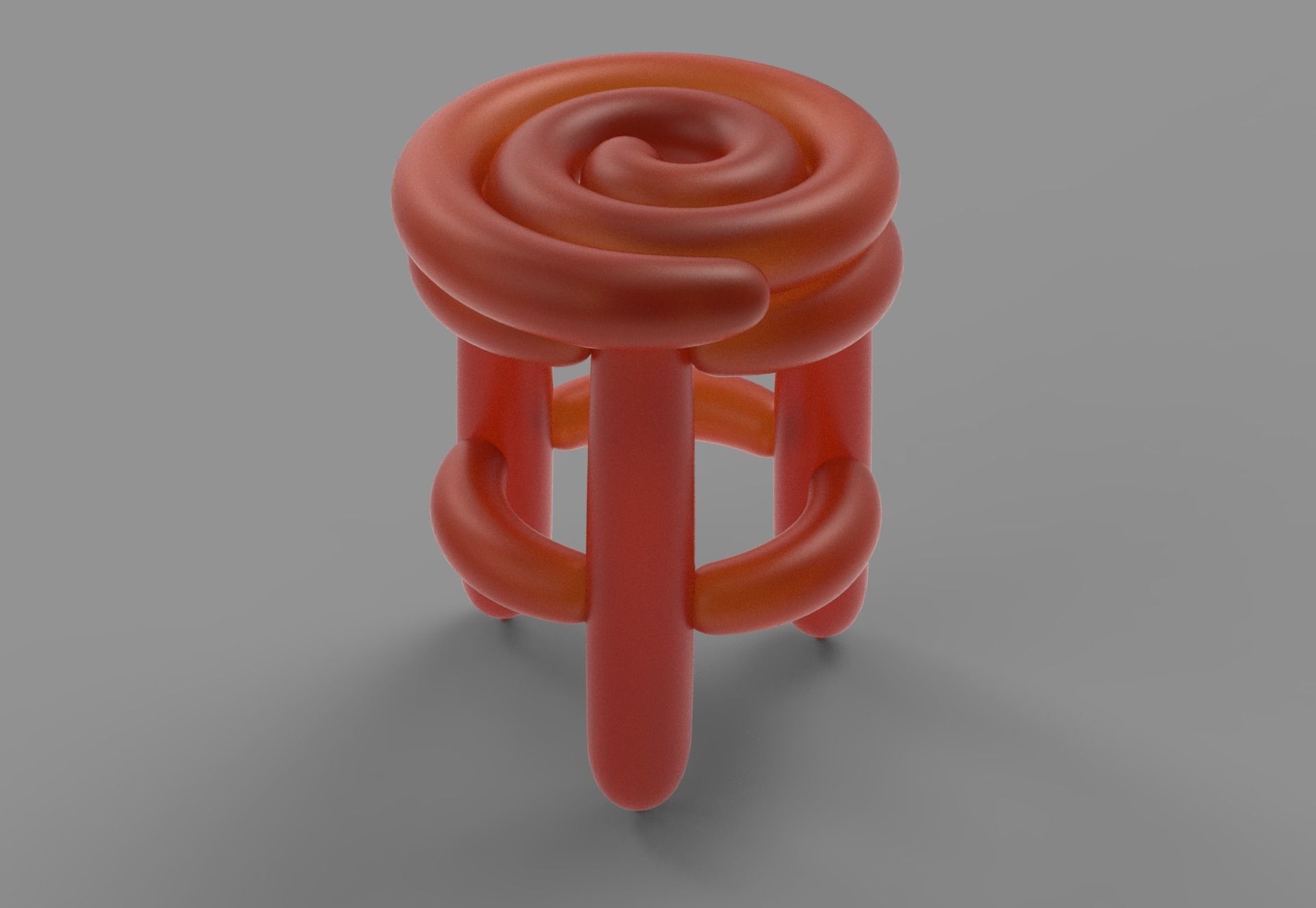 Blowing Stool 3D model_3