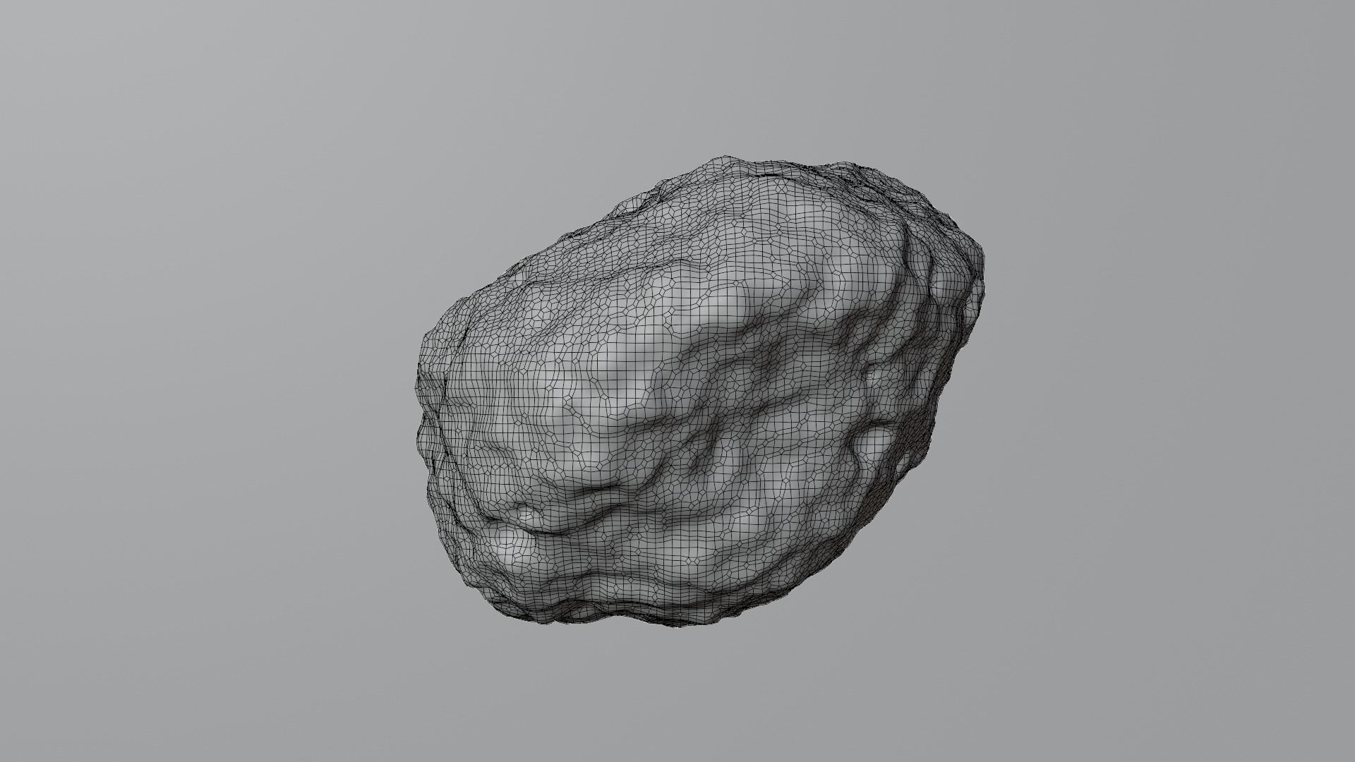 Detailed asteroid space rocks high-poly set 1 3D model_8