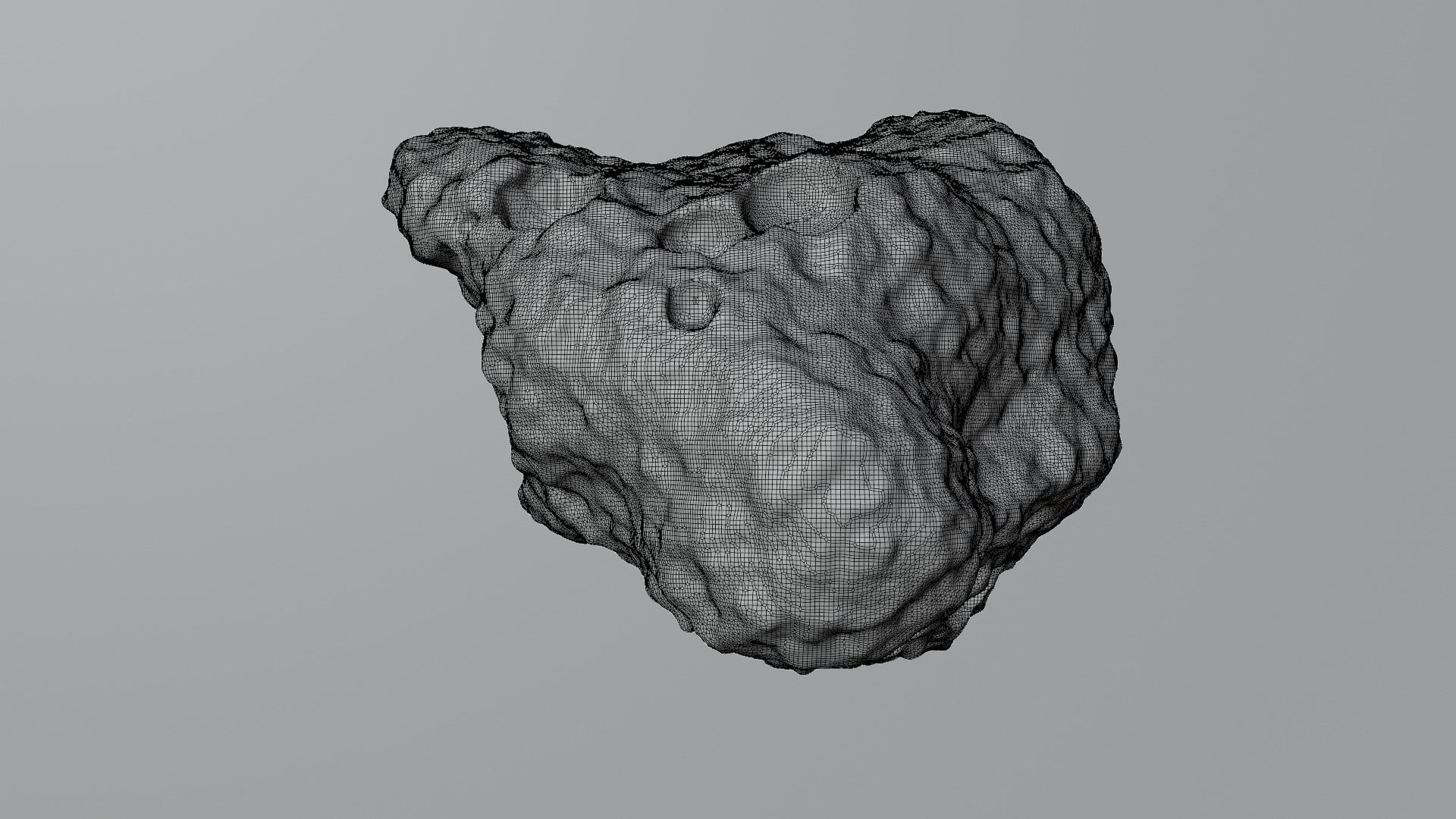 Detailed asteroid space rocks high-poly set 1 3D model_9